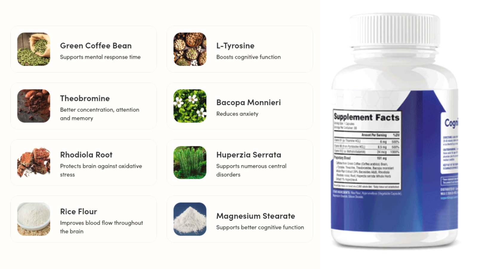 CogniCare Pro Ingredients