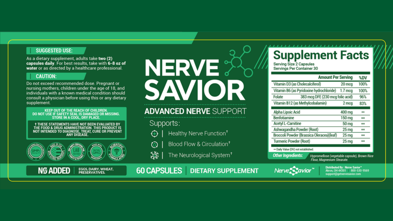 Nerve Savior Label