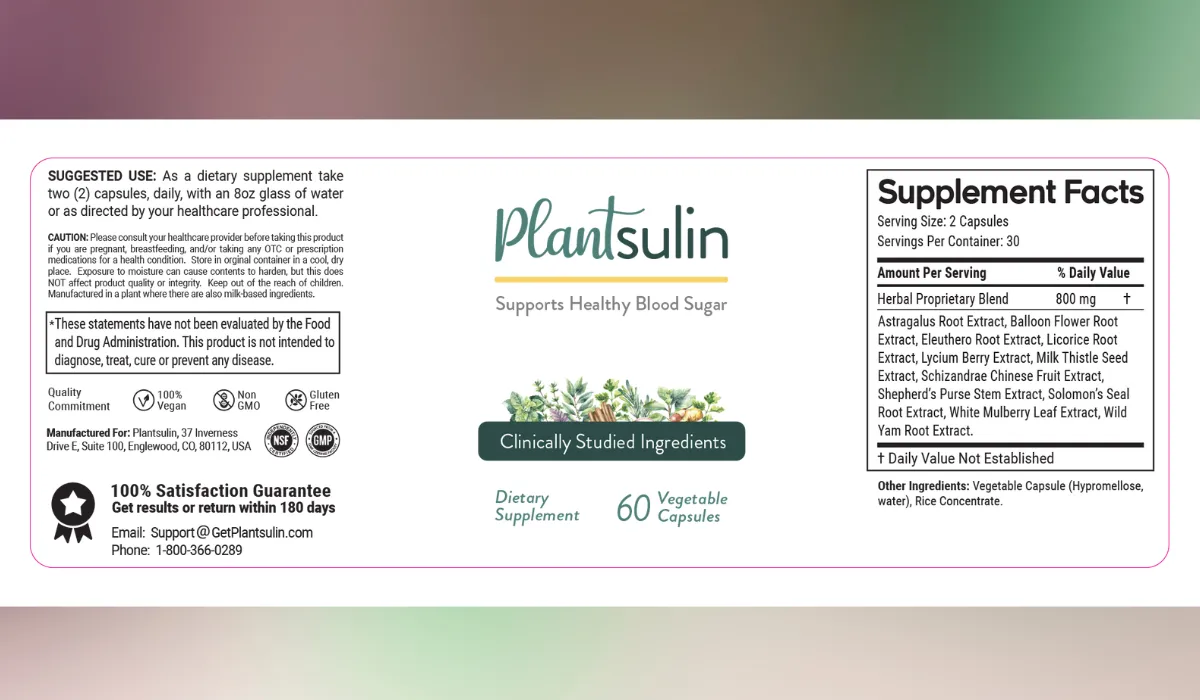 Plantsulin Label